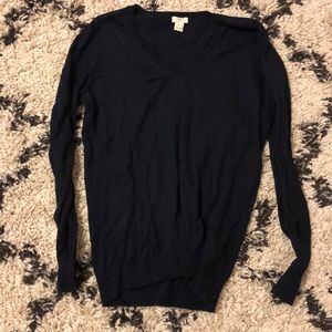 NWOT Navy J. Crew V Neck Sweater